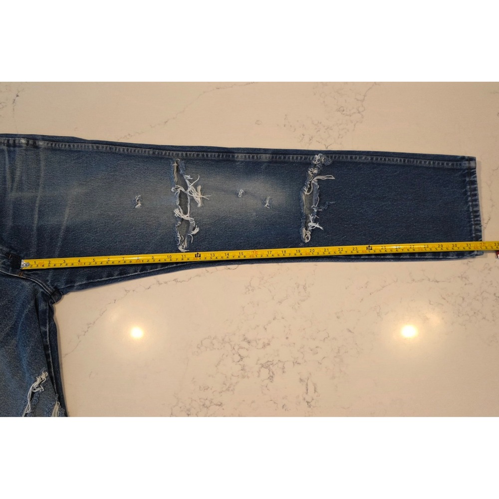 Rustler Distressed Straight Leg Jeans Mens 32x32 Blue Denim Vintage Style - Picture 8 of 9